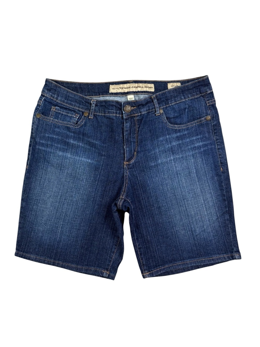 Vintage America Jeans Dark Wash Jean Shorts 16/32 Like New